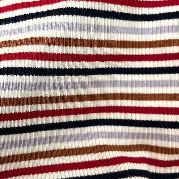 BB Dakota Ribbed Multicolored Striped Tee T Shirt Large - Picture 4 of 8